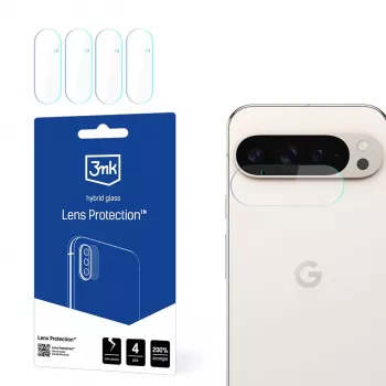 3mk ochrana objektívu pre Google Pixel 9 Pro XL - ochrana kamery z tvrdeného skla, tvrdosť 9H, oleofóbna vrstva, montáž bez bublín