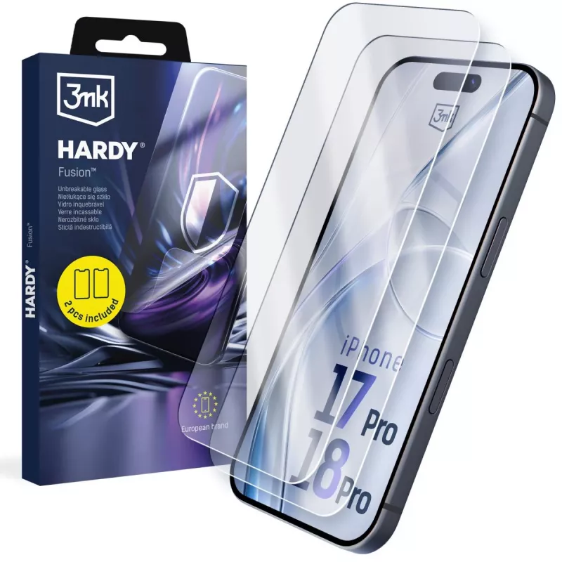 3mk Hardy Fusion puzdro pre Apple iPhone 17 Pro / 18 Pro - transparentná čierna