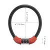 ROCKBROS RKS870-BK kombinovaný káblový zámok 85 cm červený