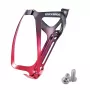 Rockbros RKL02 hliníkový držiak na bicyklovú fľašu - čierny/červený