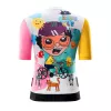 Rockbros dámsky cyklistický dres s potlačou, krátky rukáv, biely, veľkosť S