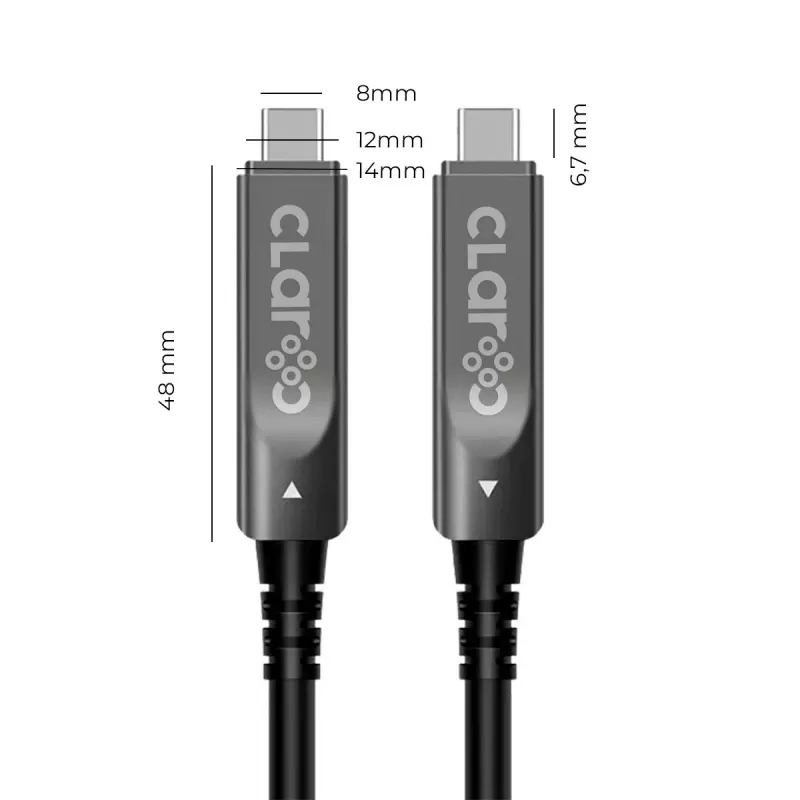 Claroc Active USB-C kábel 5m 4K@60Hz 60W PD 10Gbps