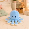 LEAN TOYS Plyšová chobotnica plyšová hračka s elastickými chápadlami modrá 50 cm
