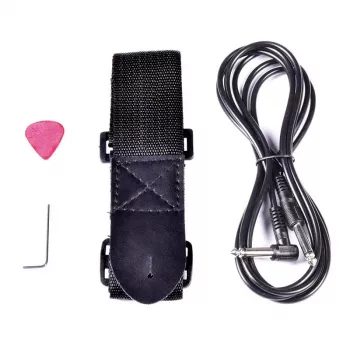NN EG SET RED sada elektrickej gitary so 10W zosilňovačom, HSS snímačmi, gigbag, ladičkou, popruhom, káblom, trsátkami – červená