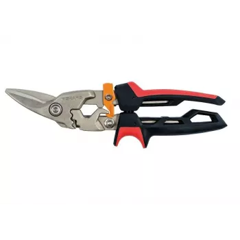 Fiskars PowerGear X ľavácke nožnice na plech, 20 mm rezný výkon, PTFE povlak čepelí, rukoväte FiberComp