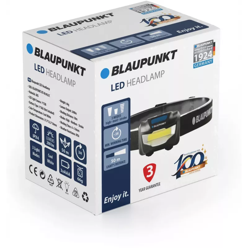 Blaupunkt BT-HL9023C LED čelovka, 200 lm (BLAUPUNKTBT-HL9023C)