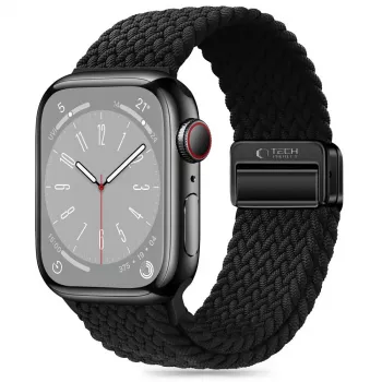 Tech-Protect Nylon Magnetic Loop náramok pre Apple Watch 8/9/10/11/SE (40/41/42mm) čierny