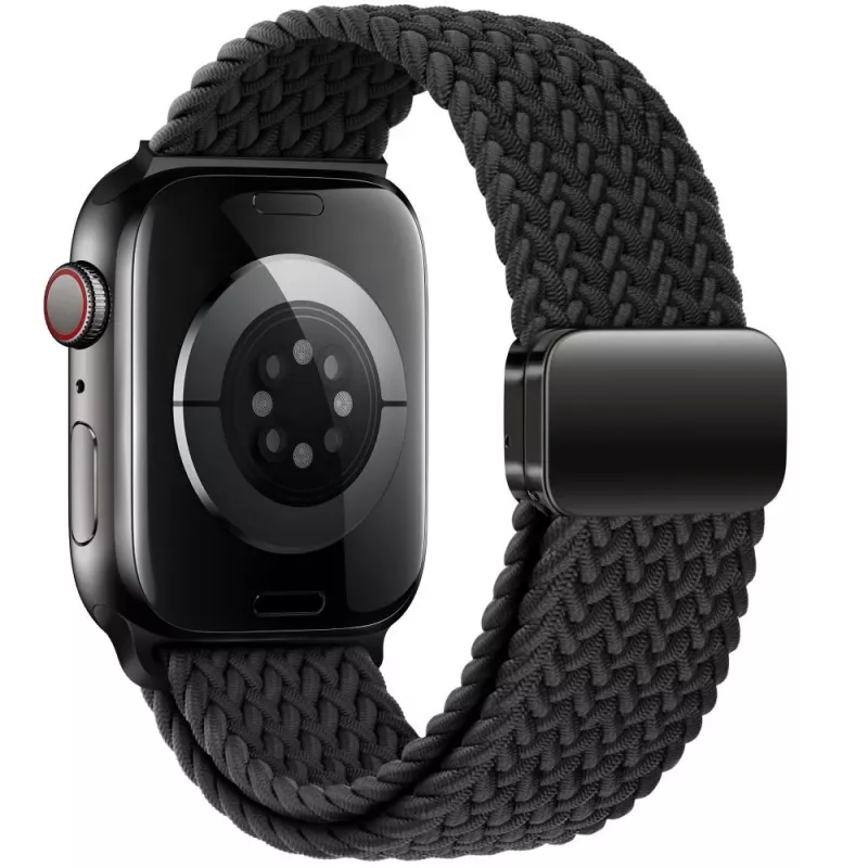 Tech-Protect Nylon Magnetic Loop náramok pre Apple Watch 8/9/10/11/SE (40/41/42mm) čierny