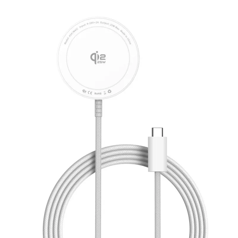 TECH-PROTECT A54 Magnetická MagSafe bezdrôtová nabíjačka 25W Qi2.2 biela