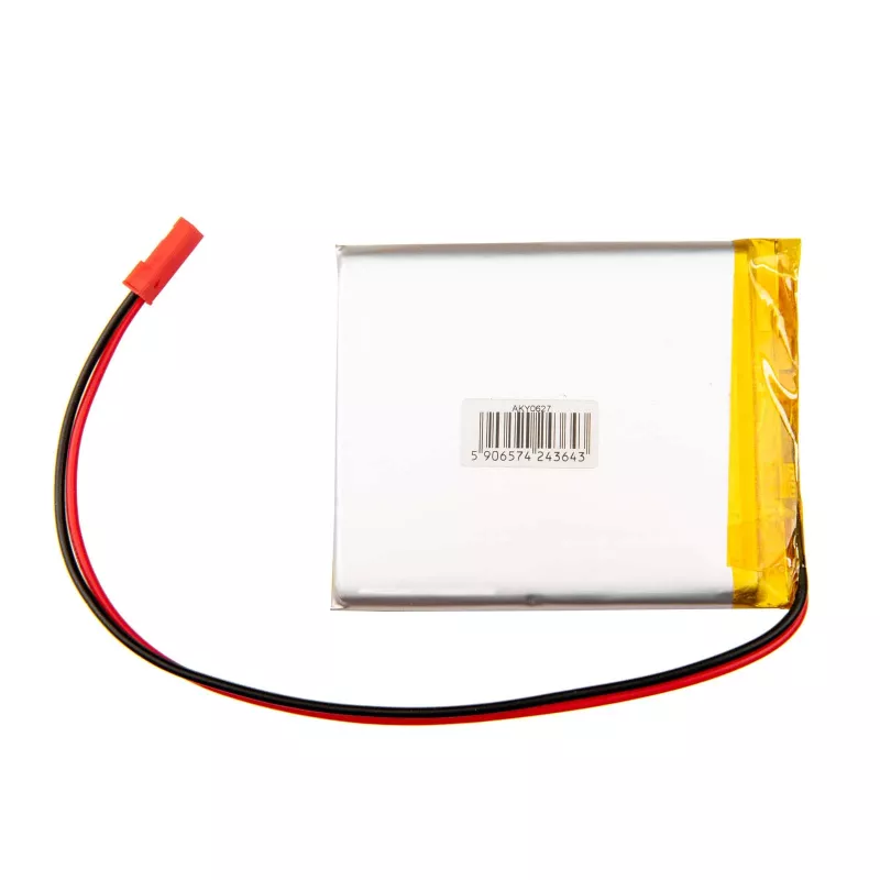 Akyga AKY0627 LP675568 Li-Po batéria 3,7 V 3500 mAh s PCM, JST 2,54 mm 2-pin, 150 mm kábel