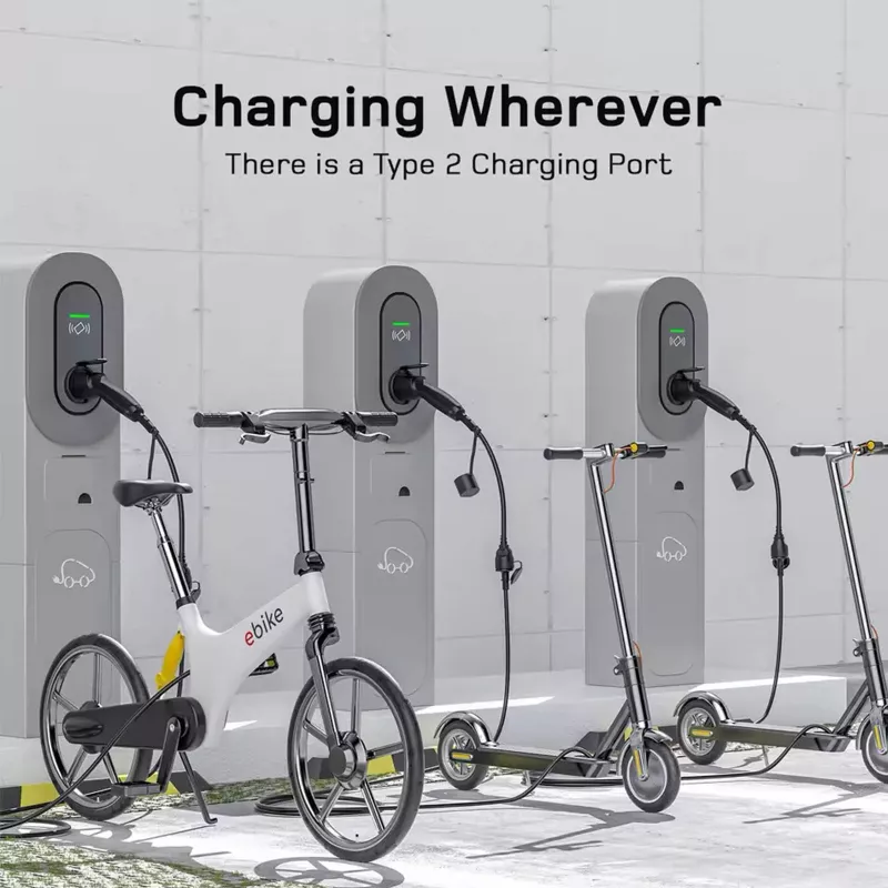 AKYGA AK-SC-E28 Type-2 na Schuko adaptérový kábel pre EV nabíjačky 16A 0,3m čierny