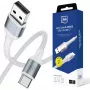 3mk Hyper Cable N-SERIES USB-A na USB-C 1m 18W biela