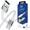 3mk Hyper Cable N-SERIES USB-A na USB-C 1m 18W biela