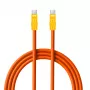 Newell USB-C na USB-C kábel 100W, 2m, silikón, oranžovo-žltý
