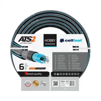 CELLFAST HOBBY ATS2 Anti-Twist záhradná hadica 25 m 1/2 palca čierna