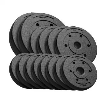 REBEL ACTIVE bitúmenová záťažová sada 30 kg (8 x 1,25 kg + 4 x 2,5 kg + 2 x 5 kg), 31 mm otvor