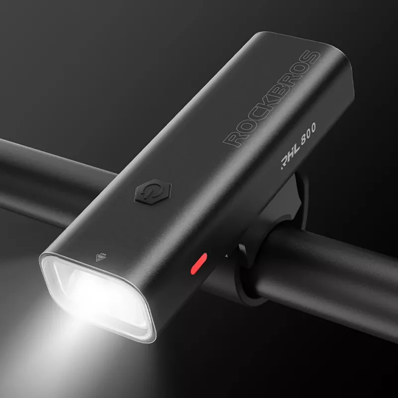 Rockbros 24710012001 predné svetlo na bicykel 800 lm s káblom USB-C na USB-A, čierne