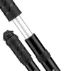 ROCKBROS 810PCS-HP Mini bicyklová pumpa s flexibilnou hadicou pre Presta a Schrader ventily - čierna