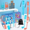 HURTEL Family Accessories Pack 15 v 1 pre konzolu Nintendo Switch 2 - oranžová a modrá sada