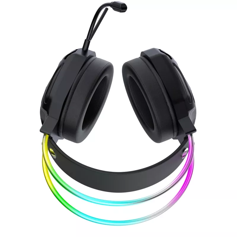 Wozinsky WSG-1118 drôtový herný headset s RGB osvetlením a mikrofónom - čierny