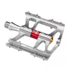 ROCKBROS JT410 4.10 ploché platformové bicyklové pedále so 4 ložiskami - strieborné