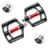 ROCKBROS 2020-12CBK hliníkové platformové bicyklové pedále - čierne