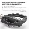 Rockbros M108 hybridné bicyklové pedále – nylonový kompozit, obojstranné SPD a plochá platforma, čierne