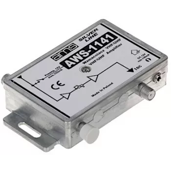 Anténový zosilňovač AWS-1141 21dB – vnútorný TV signálový zosilňovač pre DVB-T/T2