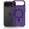 3MK Smoke MagCase fialová pre Apple iPhone 15 Pro Max – priesvitný MagSafe kryt na zadnej strane