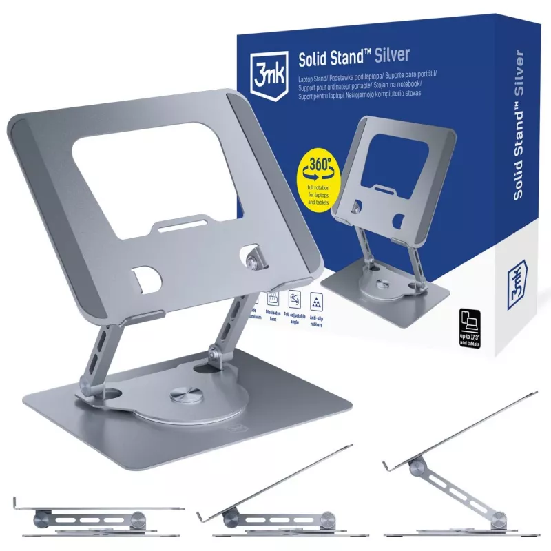 3mk Solid Stand - strieborný univerzálny stojan na telefón a tablet