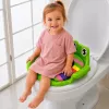 LEAN TOYS Nástavec na detskú toaletnú dosku, mäkké sedenie s držadlami, zelené