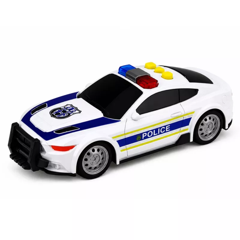 LEAN TOYS Policajná sada vrtuľník motorka policajné auto svetlá zvuky 1:32