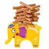 LEAN TOYS Zručnostná hra balansujúci slon veža z kociek stavať slona 61 dielov