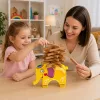 LEAN TOYS Zručnostná hra balansujúci slon veža z kociek stavať slona 61 dielov
