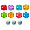 LEAN TOYS Magnetické stavebnice kocky guľová dráha farebné 33 dielov