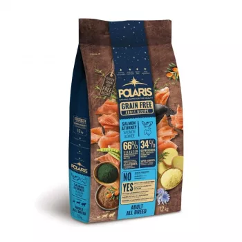 POLARIS bezobilné suché krmivo pre psov s lososom a moriakom - 12kg