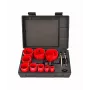 AWTOOLS bimetalová sada dierových píl 19-64 mm, 13-dielna s 2 držiakmi a kufrom