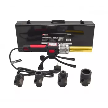AWTOOLS 1200W zváračka rúr pre PVC PP PE PB PPR rúry, 16-32mm, 4 páry trysiek, nastaviteľný termostat, kovové puzdro