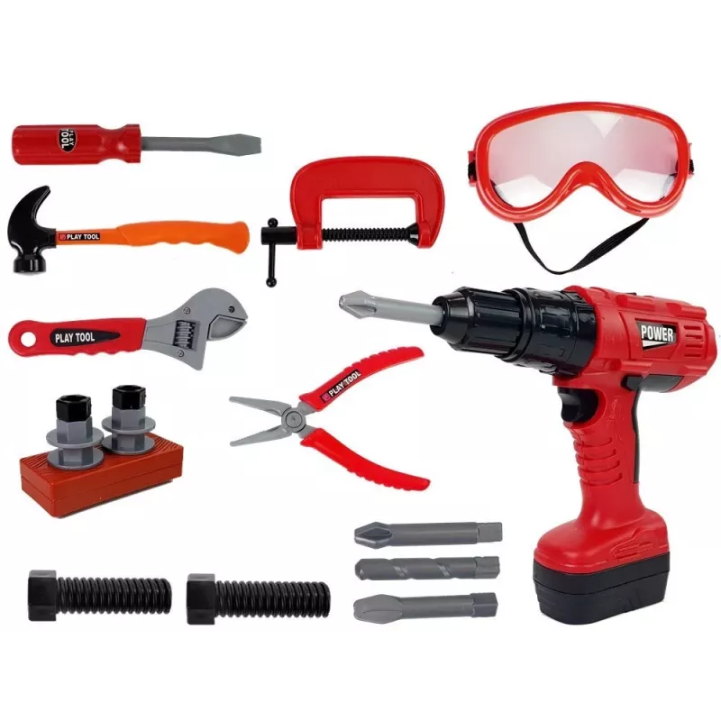 LEAN TOYS DIY remeselnícka sada náradia vŕtačka kladivo 35-dielna vzdelávacia hračka