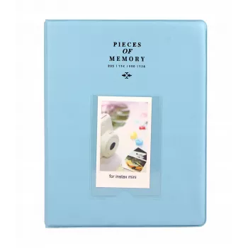 LOVEINSTANT veľké fotoalbum pre 128 fotografií pre Instax Mini 7 8 9 11 svetlomodré