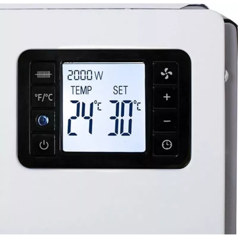Adler CAMRY CR 7739 konvektorový ohrievač 2000W digitálny termostat, 24h časovač, diaľkový ovládač, nástenná montáž