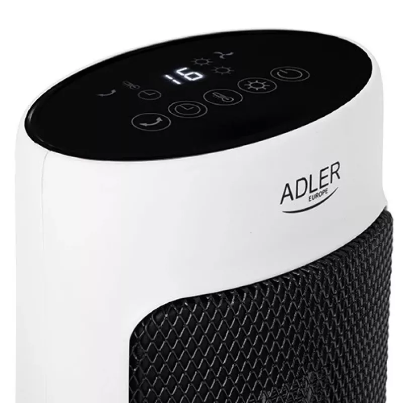 Adler AD 7738 keramický teplovzdušný ohrievač 2000W s diaľkovým ovládačom, biela