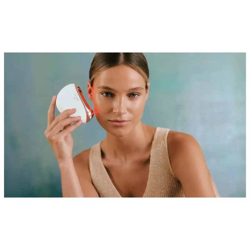 Garett Beauty Glow Stone biela – elektronický masážny prístroj na tvár s teplom a vibráciami