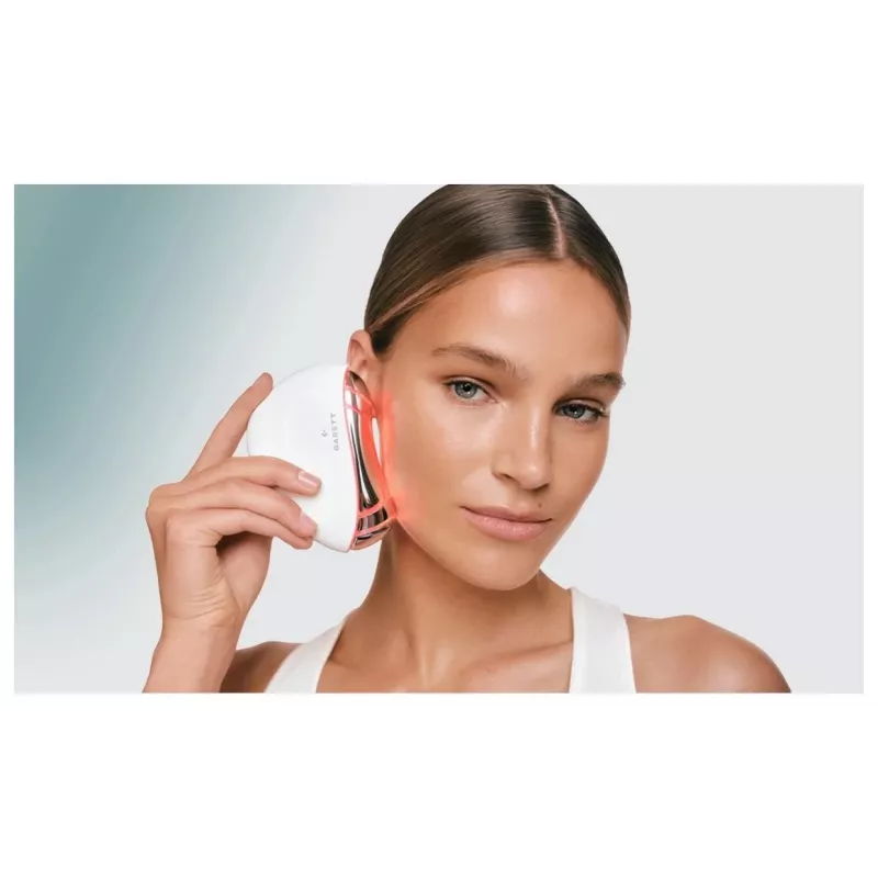 Garett Beauty Glow Stone biela – elektronický masážny prístroj na tvár s teplom a vibráciami
