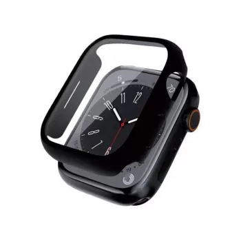 Crong Hybrid puzdro na hodinky pre Apple Watch 44mm (čierne)