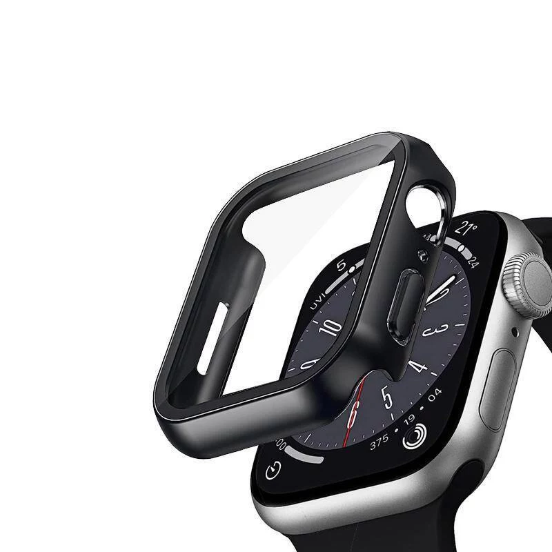 Crong Hybrid puzdro na hodinky pre Apple Watch 44mm (čierne)