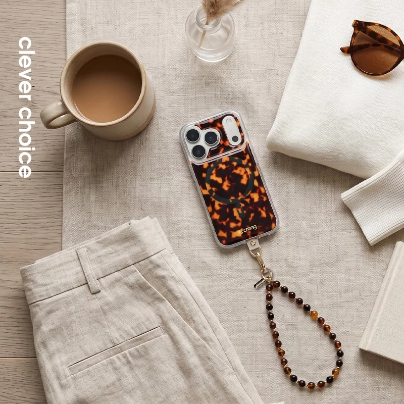 Crong Phone Charm Lanyard - korálkový náramok so vzorom korytnačiny