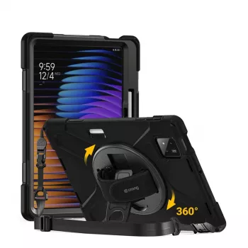 Crong Defender Plus odolné puzdro pre Xiaomi Pad 8 / 8 Pro / Pad 7 / 7 Pro 11,2 palca – čierne