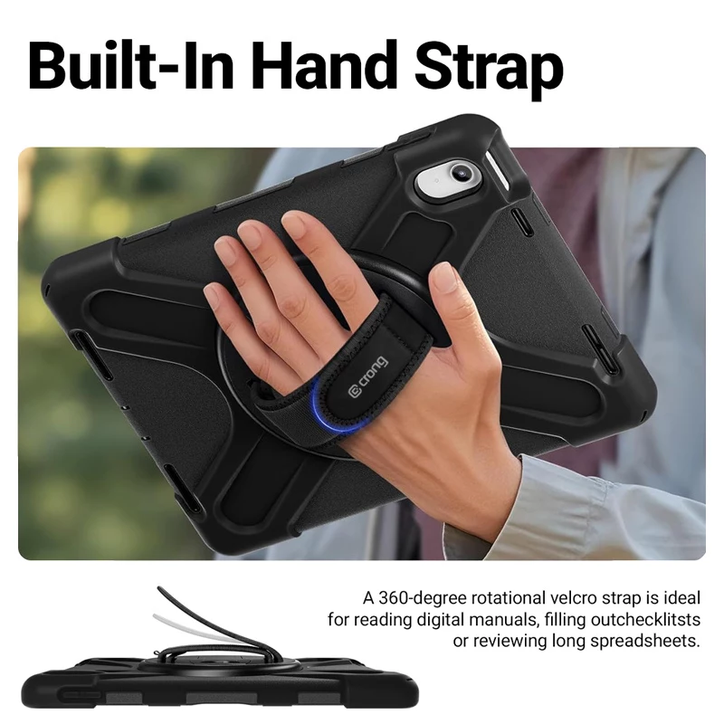 Crong Defender Plus odolné puzdro pre Xiaomi Pad 8 / 8 Pro / Pad 7 / 7 Pro 11,2 palca – čierne