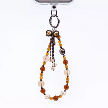 Crong prívesok na mobil Lanyard - zlatá mašľa